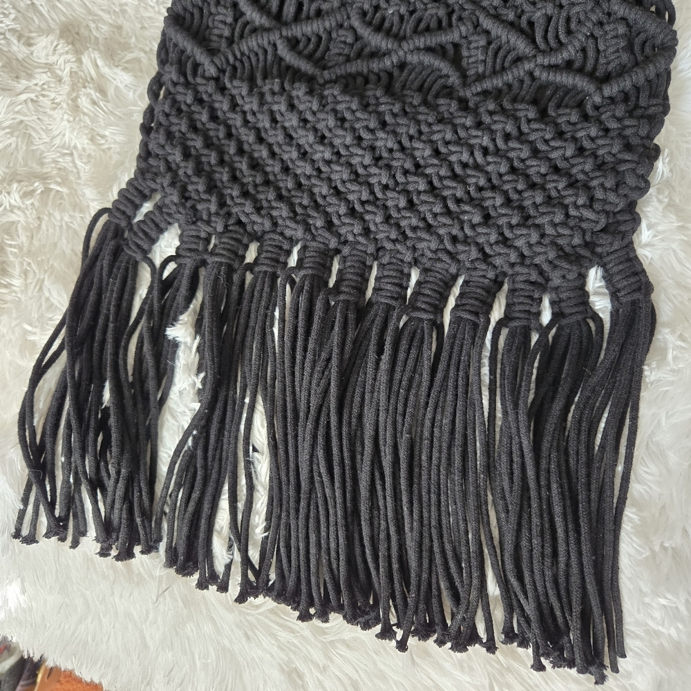 Danielle Nicole Black Macrame Crossbody Bag Nwot - image 3